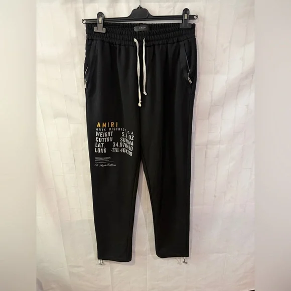 AMIRI Black Joggers with White Accents - Picture 2 of 11
